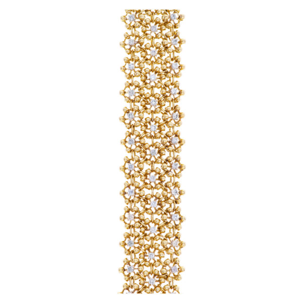 Piranesi bracelet in 18k yellow gold with diamonds