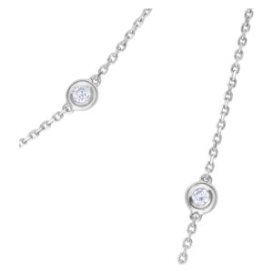 Diamonds by the yard necklace in 14k white gold