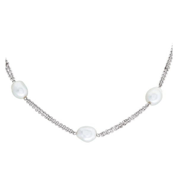 South Sea Pearl necklace on 18k white gold chain