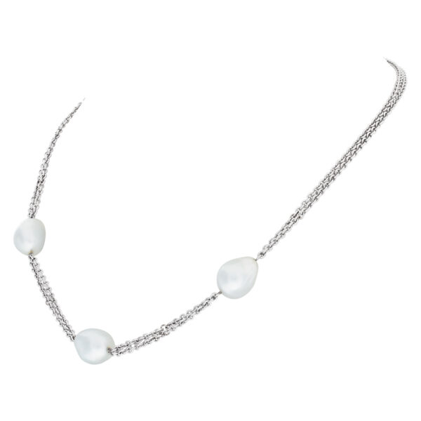 South Sea Pearl necklace on 18k white gold chain