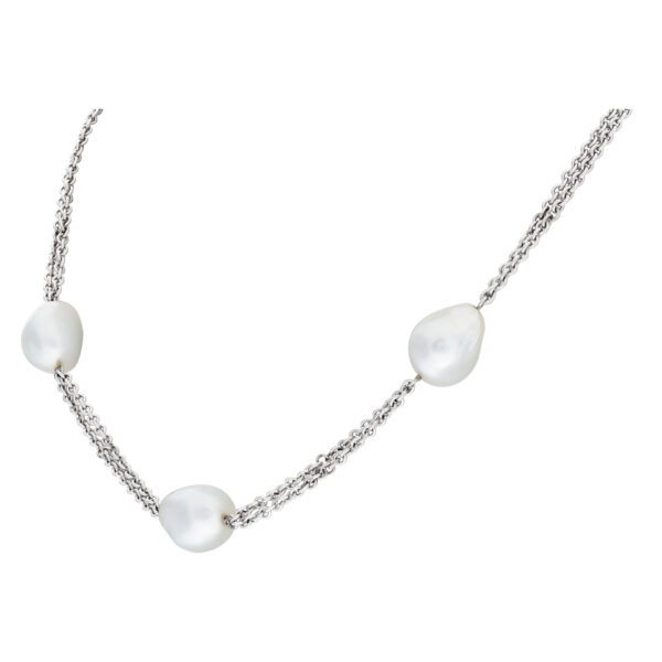 South Sea Pearl necklace on 18k white gold chain