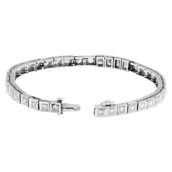 Diamond line bracelet with approximately 2.5 carats in diamonds in platinum