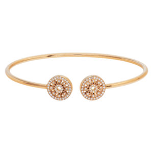 Tiffany and Co Flower Wire bangle with diamonds in 18k rose gold