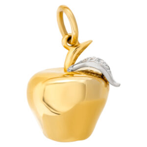 Tiffany & Co "Apple" charm with diamonds in 18k