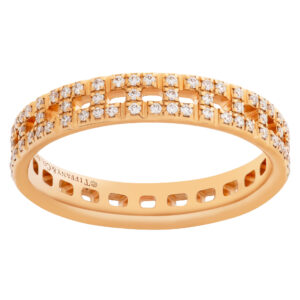 Tiffany & Co "True Narrow" diamond ring in 18k rose gold