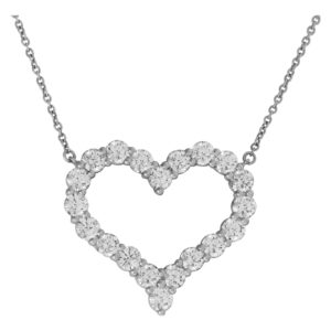 Tiffany & Co. Diamond Heart Pendant Necklace in platinum