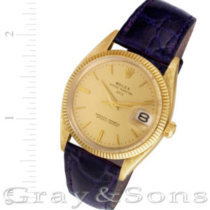 Rolex Date 6534 14k 35mm auto watch