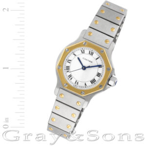 Cartier Santos 18k & steel 24mm auto watch