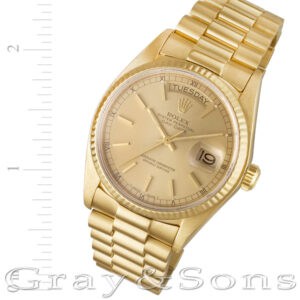 Rolex Day-Date 18038 18k 36mm auto watch