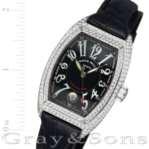 Franck Muller Conquistador MEN SC 18k white gold 34mm auto watch