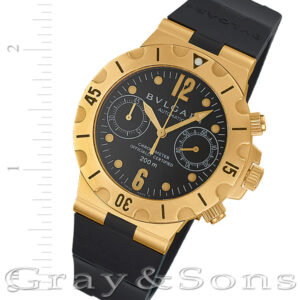 Bvlgari Scuba SC38G 18k 38mm auto watch