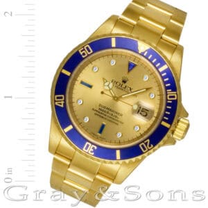 Rolex Submariner 16618 18k 40mm auto watch