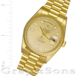 Rolex Day-Date 18238 18k 36mm auto watch