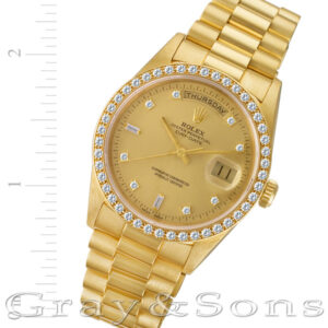 Rolex Day-Date 18238 18k 36mm auto watch