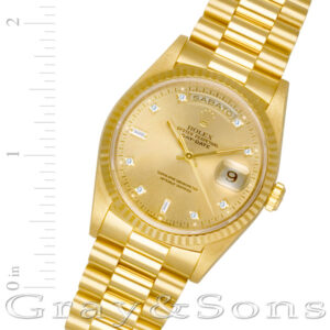 Rolex Day-Date 18238 18k 36mm auto watch