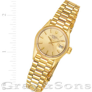 Rolex Date 6517 18k 26mm auto watch