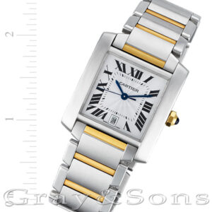 Cartier Tank Francaise W51005Q4 18k & steel 28mm auto watch