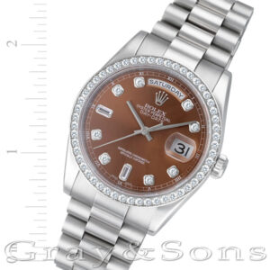 Rolex Day-Date 118346 platinum 36mm auto watch