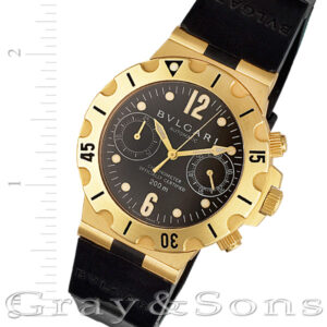 Bvlgari Scuba sc38g 18k 38mm auto watch