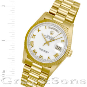 Rolex Day-Date 18238 18k 36mm auto watch