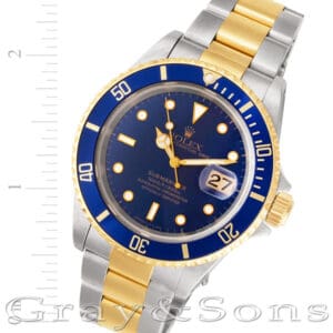 Rolex Submariner 16613 18k & steel 40mm auto watch