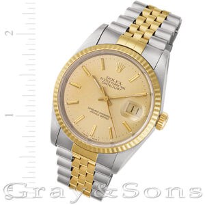 Rolex Datejust 16233 18k & steel 34mm auto watch