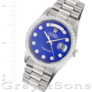 Rolex Day-Date 18239 18k white gold 36mm auto watch