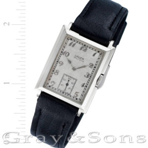 Gruen Quadron 18k white gold 24mm Manual watch