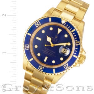 Rolex Submariner 16618 18k 40mm auto watch