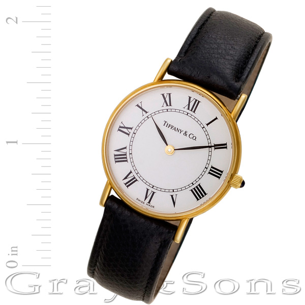 Tiffany & Co. 18K Yellow Gold Gray Dial Quartz Watch