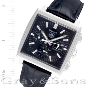 Tag Heuer Monaco cw2111 stainless steel 38mm auto watch