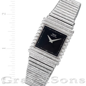 Piaget Emperador 71310 18k white gold 24mm Quartz watch