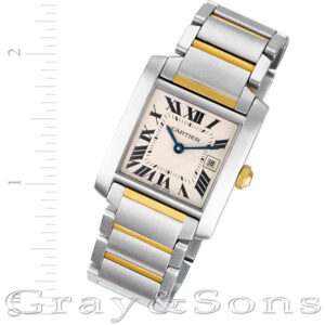 Cartier Tank Francaise W51012Q4 18k & steel 28mm Quartz watch