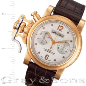 Graham Chronofighter 18k rose gold 42mm auto watch