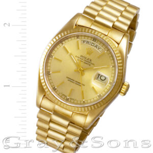 Rolex Day-Date 18038 18k 36mm auto watch