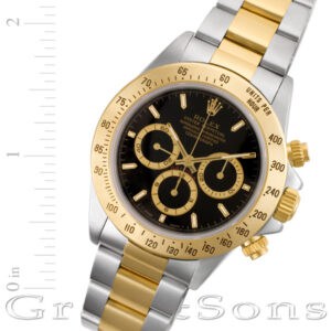 Rolex Daytona 16523 18k & steel 40mm auto watch