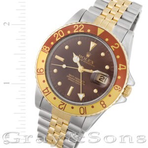 Rolex GMT-Master 16753 18k & steel 40mm auto watch