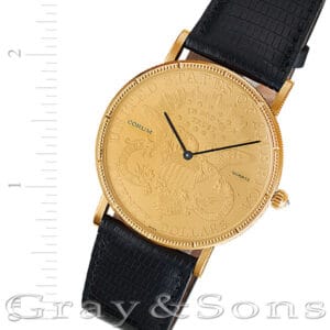 Corum $20 Coin gold 35mm Quartz watch