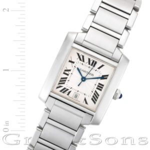 Cartier Tank Francaise w51002Q3 stainless steel 28mm auto watch