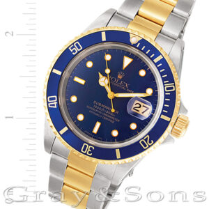 Rolex Submariner 16613 18k & steel 40mm auto watch