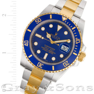 Rolex Submariner 116613lb 18k & steel 40mm auto watch