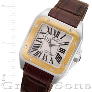 Cartier Santos 100 W20072X7 18k & steel 38mm auto watch