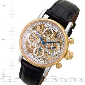 Chronoswiss Opus CH7522R 18k pink gold & stainless steel 38mm auto watch