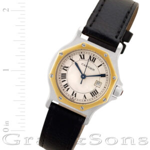 Cartier Santos 18k & steel 30mm auto watch