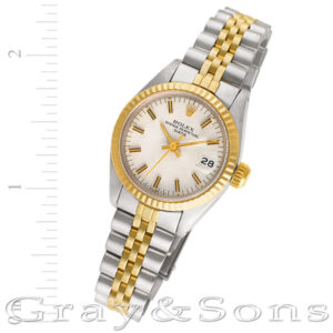 Rolex Date 69173 18k & steel 26mm auto watch