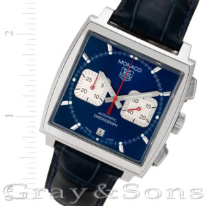 Tag Heuer Monaco CW2113 stainless steel 38mm auto watch