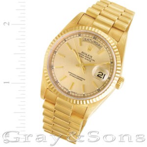 Rolex Day-Date 18238 18k 36mm auto watch