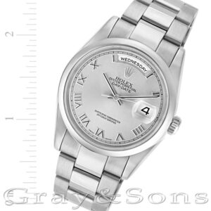 Rolex Day-Date 118209 18k white gold 36mm auto watch