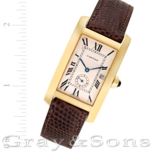 Cartier Tank American 811904 18k 23mm Quartz watch