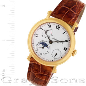 Patek Philippe Power Reserve 5054R 18k rose gold 38mm auto watch